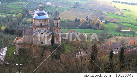 Italy. Tuscany region. Montepulciano. Church Italy. Tuscany region. Montepulciano. Church 10136342