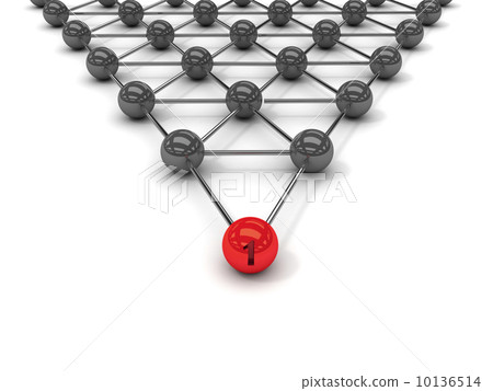 Metaphor of communication. Red leader in front. Concept 3D illustration. Metaphor of communication. Red leader in front. Concept 3D illustration. 10136514