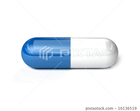 Medical pill. Concept 3D illustration. 10136519