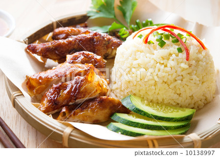 Malaysia grilled chicken rice. Malaysia grilled chicken rice. 10138997