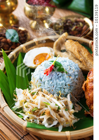 Malay rice dish nasi kerabu 10139119