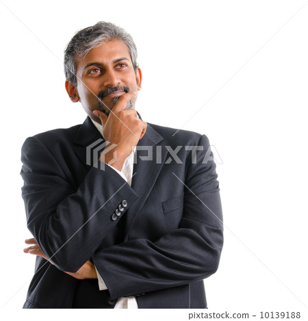 Indian businessman thinking. 10139188
