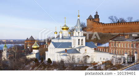 Panoramic spring view church and Kremlin Nizhny Novgorod 10139401