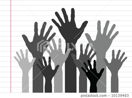 Background colorful silhouette hands design Background colorful silhouette hands design 10139483