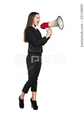 Business woman with megaphone 10139695