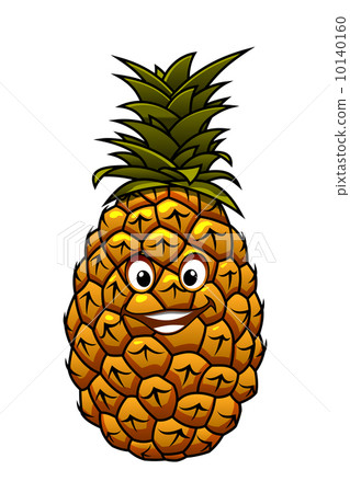 Fun cartoon tropical pineapple fruit 10140160