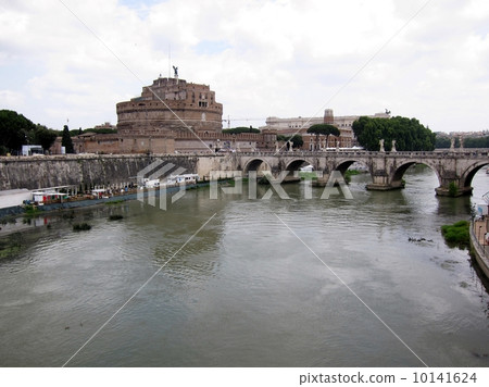 Italy Rome Sant'Angelo Castle and the Tevile River 10141624