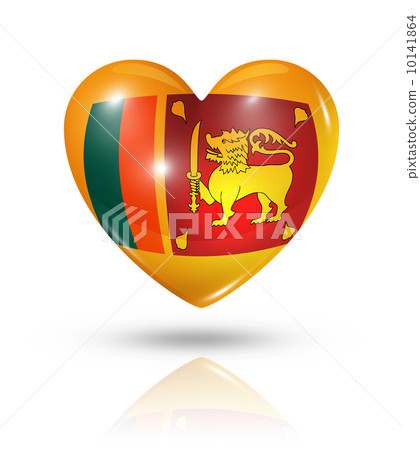 Love Sri Lanka, heart flag icon 10141864