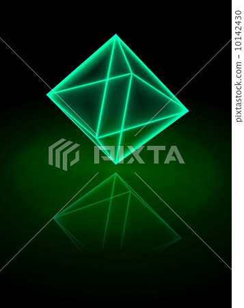 A regular octahedral glow wire frame 10142430