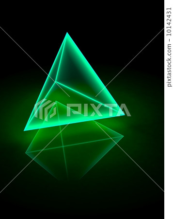 Regular tetrahedral glow wire frame 10142431