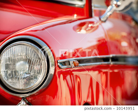 Shiny red vintage car 10143951