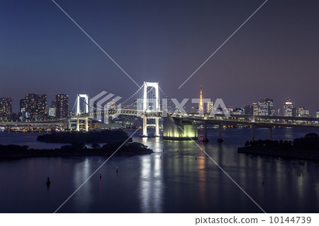 rainbow bridge, magic hour, dusk 10144739