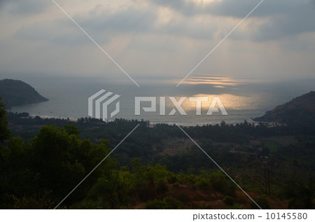 Landscape, sunset in India, Karnataka 10145580