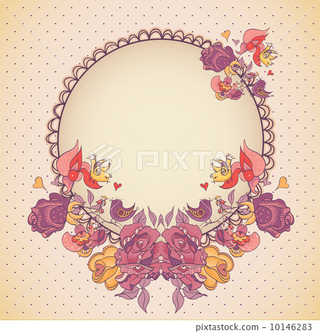 Wedding invitation with flowers 10146283