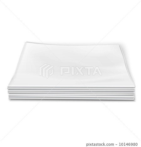 Blank newspapers pile on white background. Blank newspapers pile on white background. 10146980