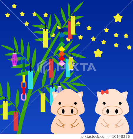 日曆7月豬正方形的例證材料 10148236