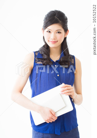 A woman with a personal computer A woman with a personal computer 10152522