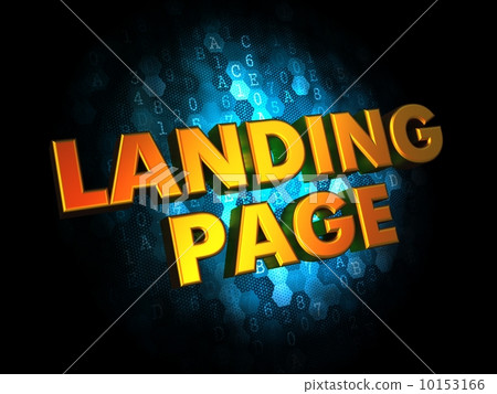 Landing Page Concept on Digital Background. 10153166