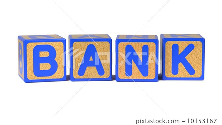 Bank - Colored Childrens Alphabet Blocks. 10153167