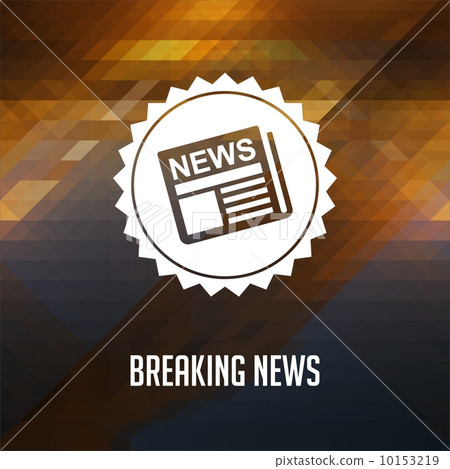 Breaking News on Triangle Background. Breaking News on Triangle Background. 10153219