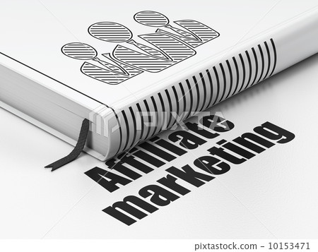 Business concept: book Business People, Affiliate Marketing on white background Business concept: book Business People, Affiliate Marketing on white background 10153471