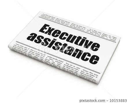 Finance concept: newspaper headline Executive Assistance Finance concept: newspaper headline Executive Assistance 10153883