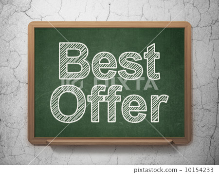 Finance concept: Best Offer on chalkboard background Finance concept: Best Offer on chalkboard background 10154233