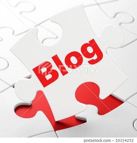Web design concept: Blog on puzzle background Web design concept: Blog on puzzle background 10154252
