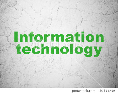Information concept: Information Technology on wall background 10154256