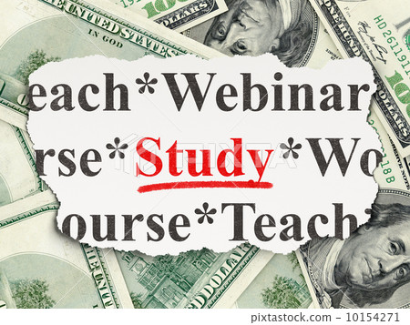 Education concept: Study on Money background 10154271