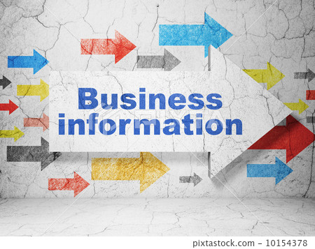 Finance concept: arrow with Business Information on grunge wall background 10154378
