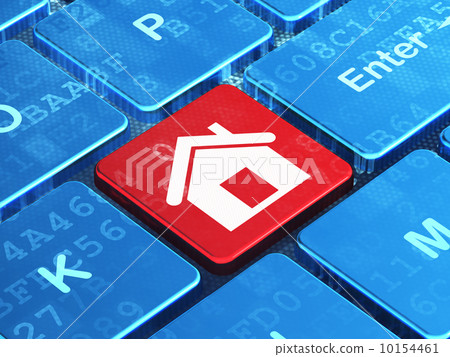 Finance concept: Home on computer keyboard background Finance concept: Home on computer keyboard background 10154461