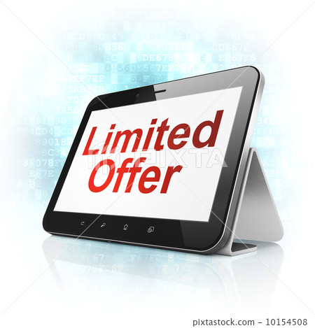 Business concept: Limited Offer on tablet pc computer Business concept: Limited Offer on tablet pc computer 10154508