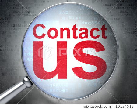 Advertising concept: Contact Us with optical glass Advertising concept: Contact Us with optical glass 10154515