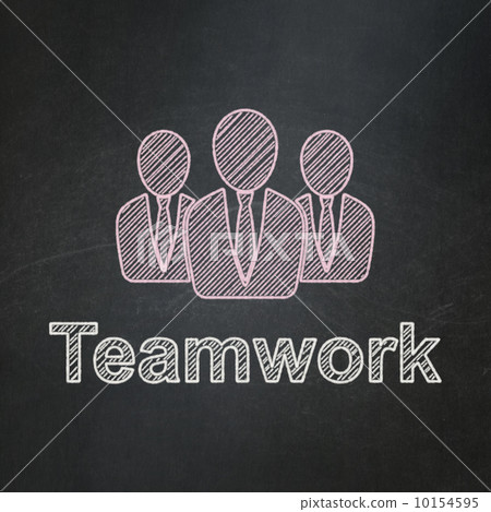 Business concept: Business People and Teamwork on chalkboard background Business concept: Business People and Teamwork on chalkboard background 10154595