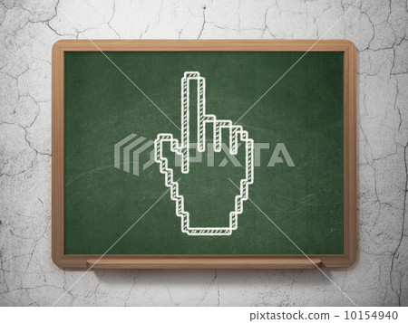 Marketing concept: Mouse Cursor on chalkboard background Marketing concept: Mouse Cursor on chalkboard background 10154940