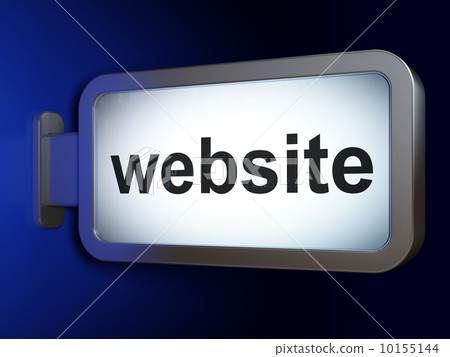 Web development concept: Website on billboard background 10155144