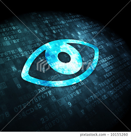 Protection concept: Eye on digital background Protection concept: Eye on digital background 10155260