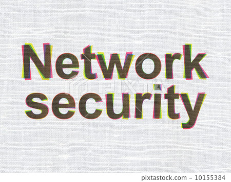 Security concept: Network Security on fabric texture background Security concept: Network Security on fabric texture background 10155384