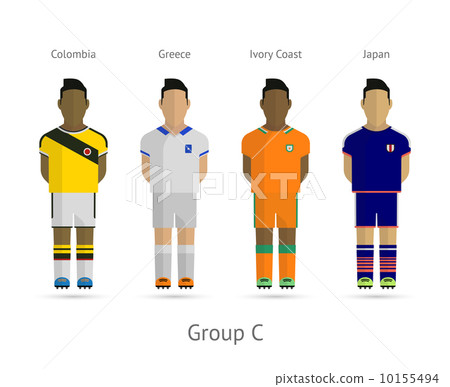 Football teams. Group C - Colombia, Greece, Ivory Coast, Japan Football teams. Group C - Colombia, Greece, Ivory Coast, Japan 10155494