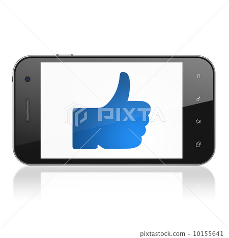 Social network concept: Thumb Up on smartphone 10155641