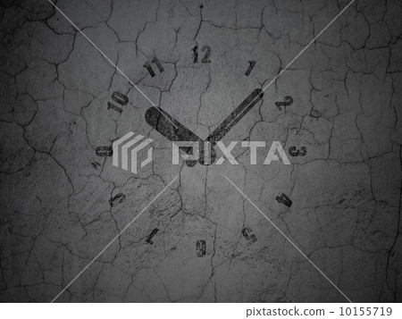 Time concept: Clock on grunge wall background 10155719