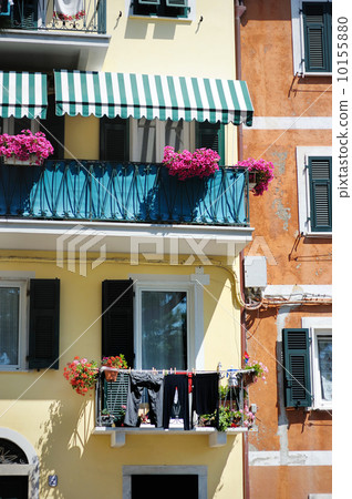 A colorful balcony in Italy A colorful balcony in Italy 10155880
