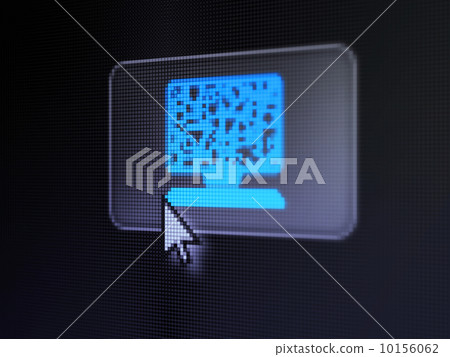 Education concept: Computer Pc on digital button background Education concept: Computer Pc on digital button background 10156062