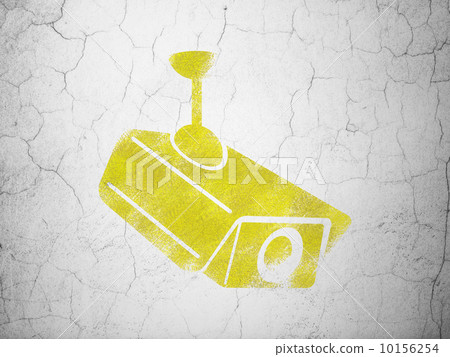 Protection concept: Cctv Camera on wall background Protection concept: Cctv Camera on wall background 10156254