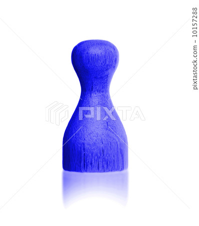 Wooden pawn with a solid color 10157288