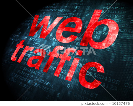 SEO web design concept: Web Traffic on digital background SEO web design concept: Web Traffic on digital background 10157476