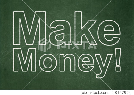 Business concept: Make Money! on chalkboard background 10157904