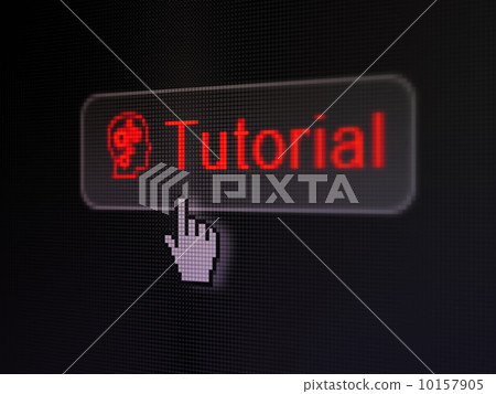Education concept: Tutorial and Head Gears on digital background Education concept: Tutorial and Head Gears on digital background 10157905