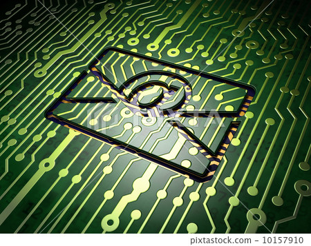 Finance concept: Email on circuit board background 10157910
